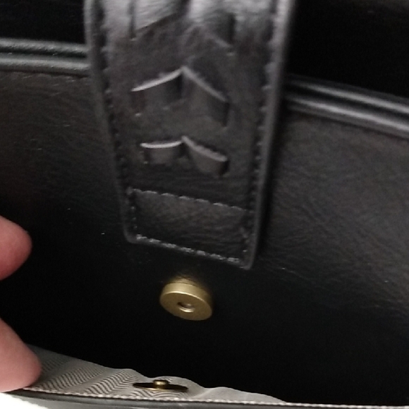 Black Faux Leather Studded Crossbody Bag With Braided Detail Adjustable Strap - Picture 3 of 16